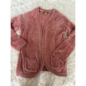 Rumi & Ryder Girls Sz. XL ( 16/18) Pink Chenille Cardigan Sweater. Soft, Pretty